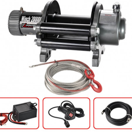  20,000 LBS (9072kg) winch 24V + 30Mx13,5mm Wire Rope